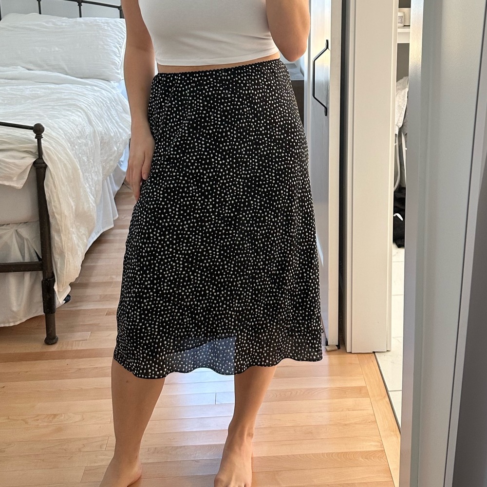 Polka Dot Midi Skirt